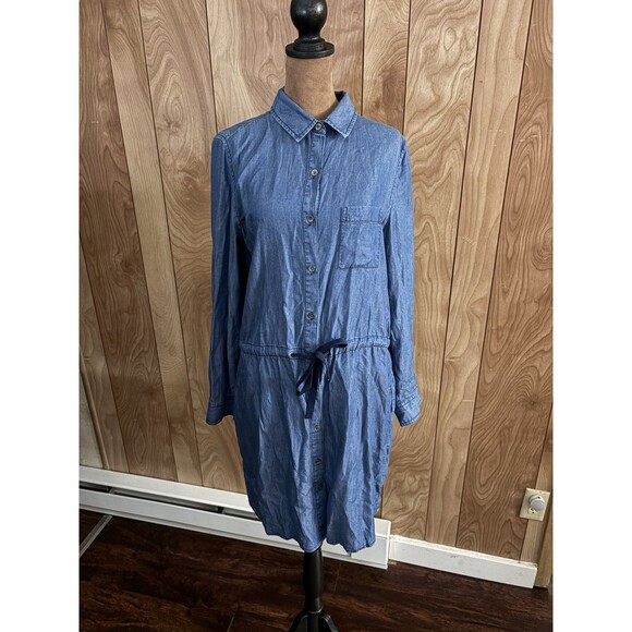 Bass Dresses & Skirts - GH Bass & Co long-sleeved chambray denim shirt dress Women’s Size Medium M